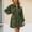 Green, variant on Women's Spring and Autumn Drawstring Waist Mid-Length Windbreaker Women's Fashionable Loose Casual Work Dress