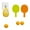 Yellow, variant on LJNYFDC Hand-eye Coordination Table Tennis Trainer Indoor Hanging Table Tennis Trainer Set Paddles Hook Cartoon Design Ceiling Mount Retractable Rope Ideal for Kids and Beginners