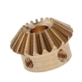 thumbnail image 5 of 1 Module Bevel Gear 20 Mm Gear Wheel Diameter 13 Mm Height, Copper / Steel 6mm Hole M4x2 Copper, 5 of 8