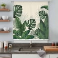 thumbnail image 5 of Monstera Leaves Sheer Curtains 108" Extra Long, Summer Green Tropical Plants Leaf Beige Light Filering Curtains, Privacy Drapes Simi Floor to Veiling Curtain for Living Room Large Window Treatment, 5 of 9