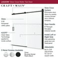 thumbnail image 7 of Craft + Main LGRLSC6060-CL-SV Lagoon 60" High X 60" Wide Sliding Frameless Tub Door -, 7 of 7