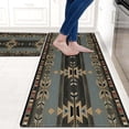 thumbnail image 3 of Southwestern Country Tribe Kitchen Rugs and Mats Set of 2,Rio Grande Ebony Kitchen Decor Rubber Backing Non-Slip Absorbent Kitchen Mats for Sink,Waterproof Runner Rug for Laundry Room, 3 of 6