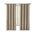 thumbnail image 3 of My Texas House Solid White Pepper Rod Pocket Back Tab Blackout Curtain Panel, 52" x 84", 3 of 8