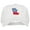 White, variant on Georgia State Flag Map Embroidered Unstructured Washed Cap - Red OSFM