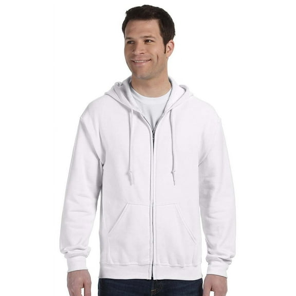 Gildan G186 HeavyBlend Men's Full-Zip Hood -White-5X-Large