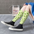 thumbnail image 5 of Naloa Green Peas Knee Socks, High Socks Long Stretchy Sock Women Knee High Stocking, Long Socks for Women, 5 of 6