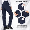 thumbnail image 5 of FEN AI Hiking Snow Pants Women Windproof Water Repellent Insulated Fleece Lined Winter Warm Pants Softshell Trousers, 5 of 9
