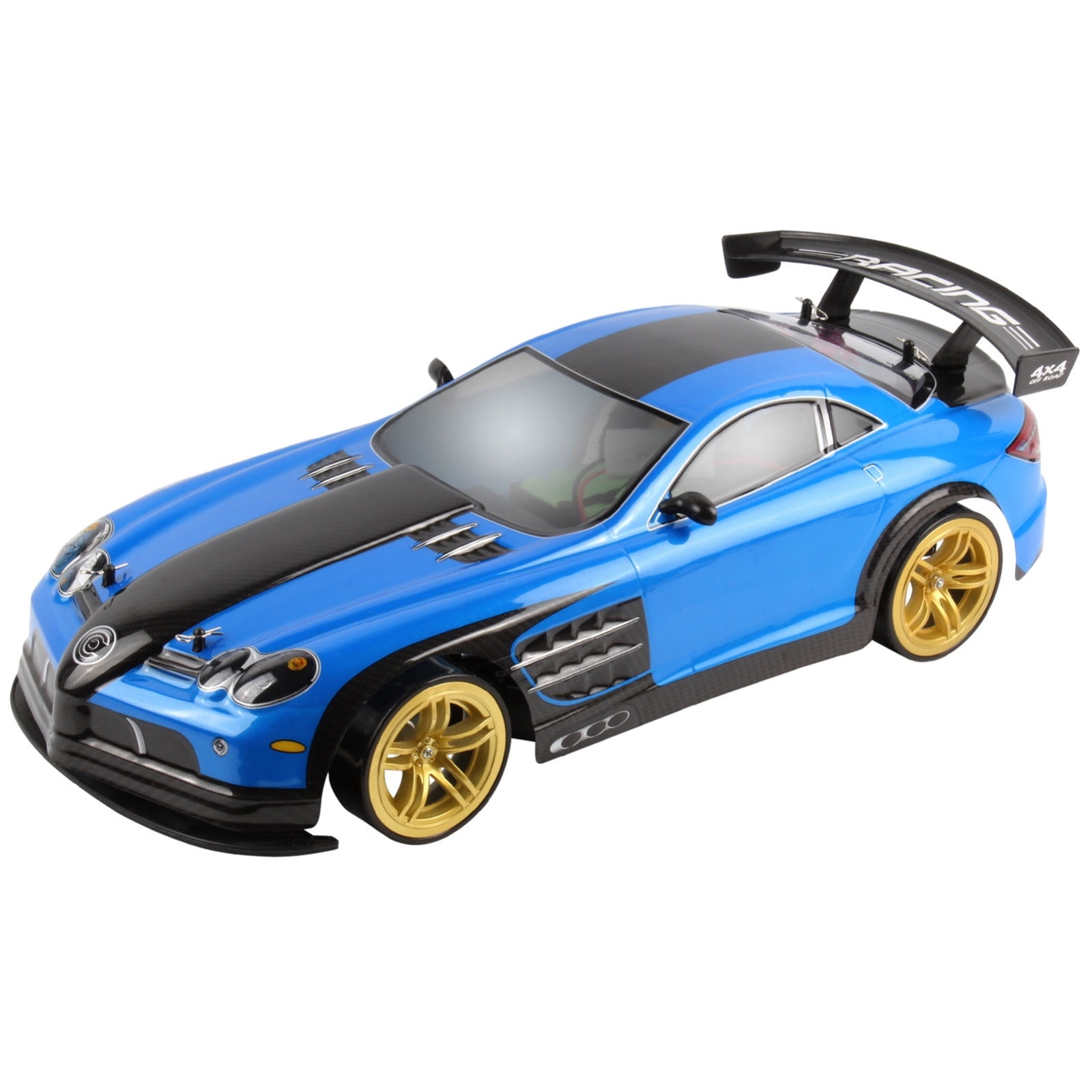 Fridja 1:10 70km/h 2.4G RC Car 4WD Double Battery High Power LED Headlight Racing Truck