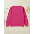 thumbnail image 6 of Mommy and Me Matching Outfits Letter Print Long Sleeve Crewneck Sweatshirt Pullover Tops, 6 of 10