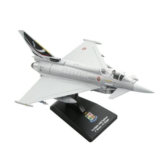 APPLAYERR Alloy Eurofighter Typhoon EF-2000 Model Fighter Plane 1 100 Scale Aircraft Collectible Desktop Display with Stand 6.3in