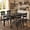 Retro Black, variant on 5 Piece Dining Table Set for 4, Rectangular Kitchen Dining Table Set | w/ 4 Upholstered High Back Chairs, Strong Thick Metal Frame, Dinner Dining Table Set for Apartment, Small Space, Retro Brown