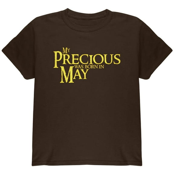 My Precious was Born in May Youth T Shirt Dark Chocolate YSM
