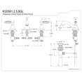 thumbnail image 2 of Kingston Brass KS5562GL Robinet de Lavabo à Grand Diffusion avec Landle, Laiton Poli, 2 of 2