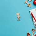 thumbnail image 3 of 100pcs Unfinished Cutouts for Crafting Creative DIY Hand-painted Figure Cutouts for Kindergarten Home School and Party Decorations, 3 of 4