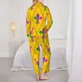 thumbnail image 5 of Bingfone Womens Pajama Sets Mardi Gras Crayfish And Fleur De Lis Print,Long Sleeve Loungewear Pajamas Set-Xx-Large, 5 of 9