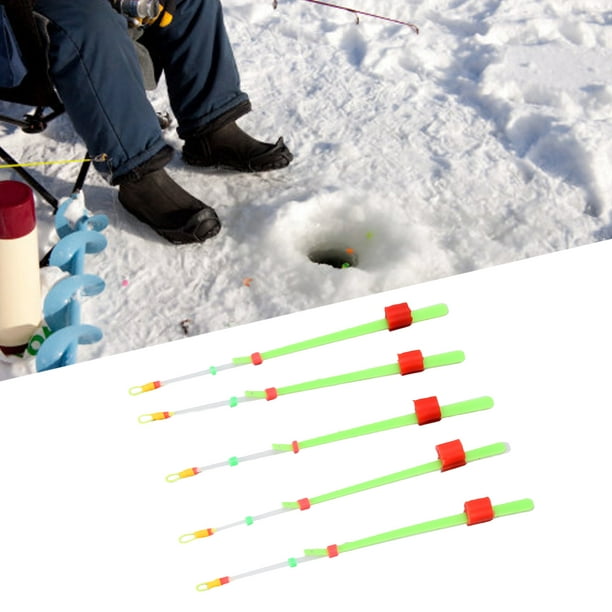 Lyumo Mini Ice Fishing Rod Top Tip,5pcs Mini Winter Ice Fishing Rod Top Tip Portable Abs Double Thicken Winter Fishing Pole Accessories,winter Fishing