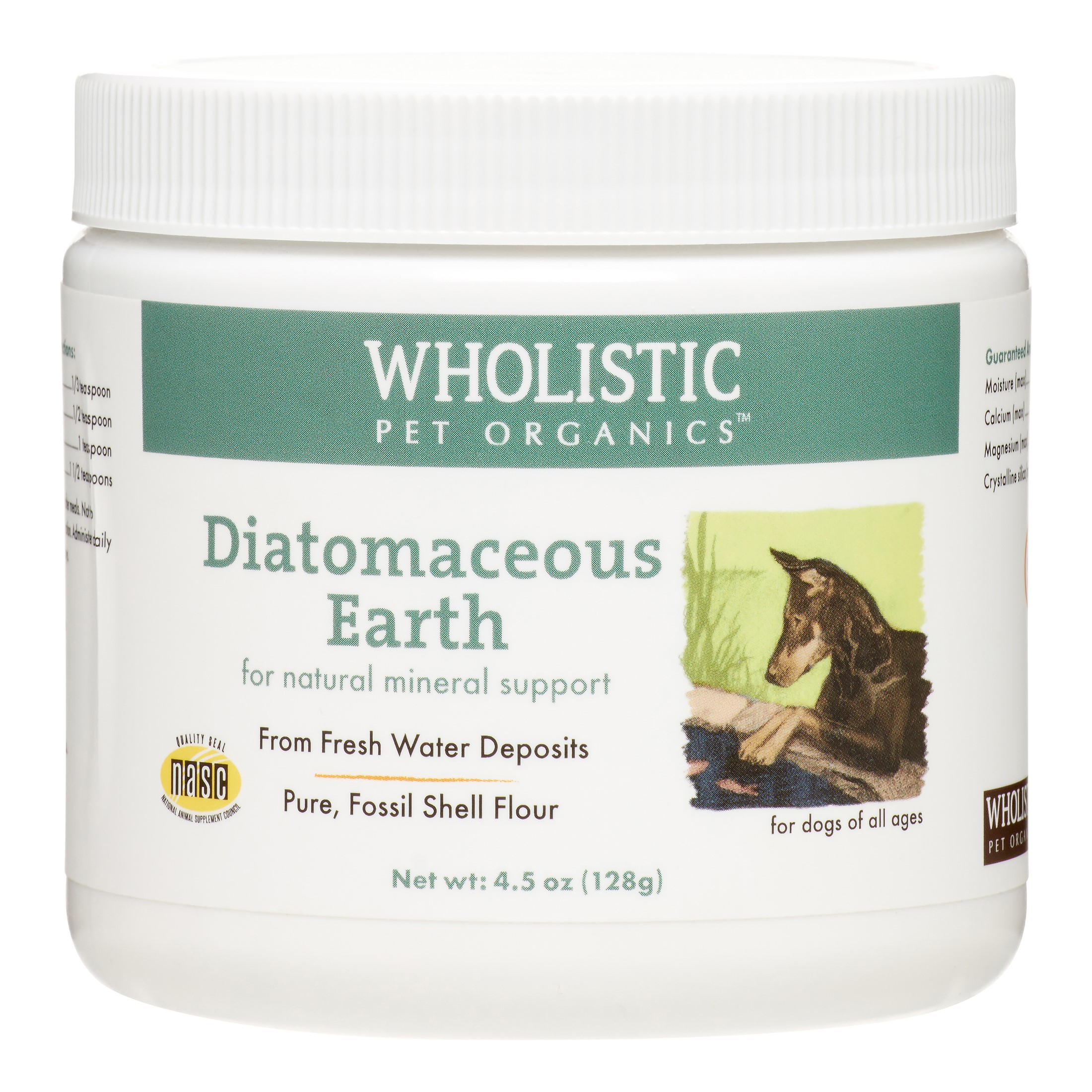Wholistic Pet Organics Diatomaceous Earth Dog Supplement, 4.5 Oz