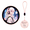 Pink, variant on beambox Niji E-Badge 1.53" LED Touchscreen Wearable Photo Video Display,Bluetooth Digital Picture Frame for Cosplay Ita Bag Anime,Pink