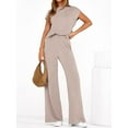 thumbnail image 2 of PRETTYGARDEN Womens 2 Piece Outfits Casual Cap Sleeve Lounge Set Summer Tracksuits Matching Sets Beach Fashion Travel Clothes, 2 of 7
