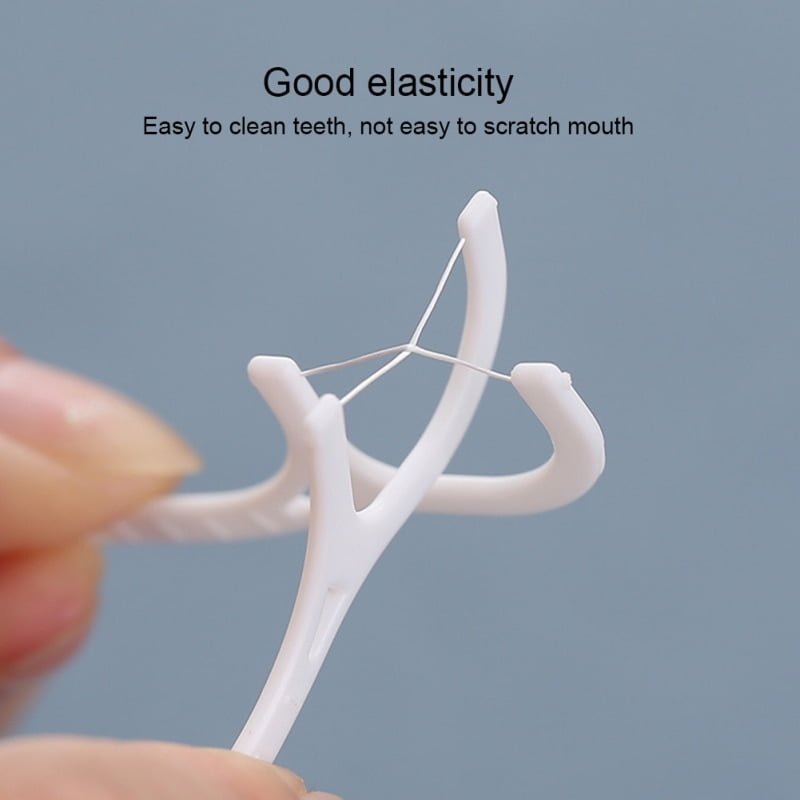 50Pcs Boxed Flat Thread Dental Floss for Cleaning and Nursing Teeth Remove Yellow Tooth Dirt Oral Care Hygiene Toothpick