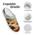 thumbnail image 5 of KLL Surreal Desert Eye Landscape Pattern Adult Unisex Cozy Slippers,Fuzzy Slip-on Slippers TPR Sole Slippers Comfort Plush Home Footwear for Indoor & Outdoor-37/38, 5 of 7