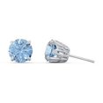 thumbnail image 2 of 1 Carat Solitaire Stud Earrings in 10K White Gold, 2 of 2