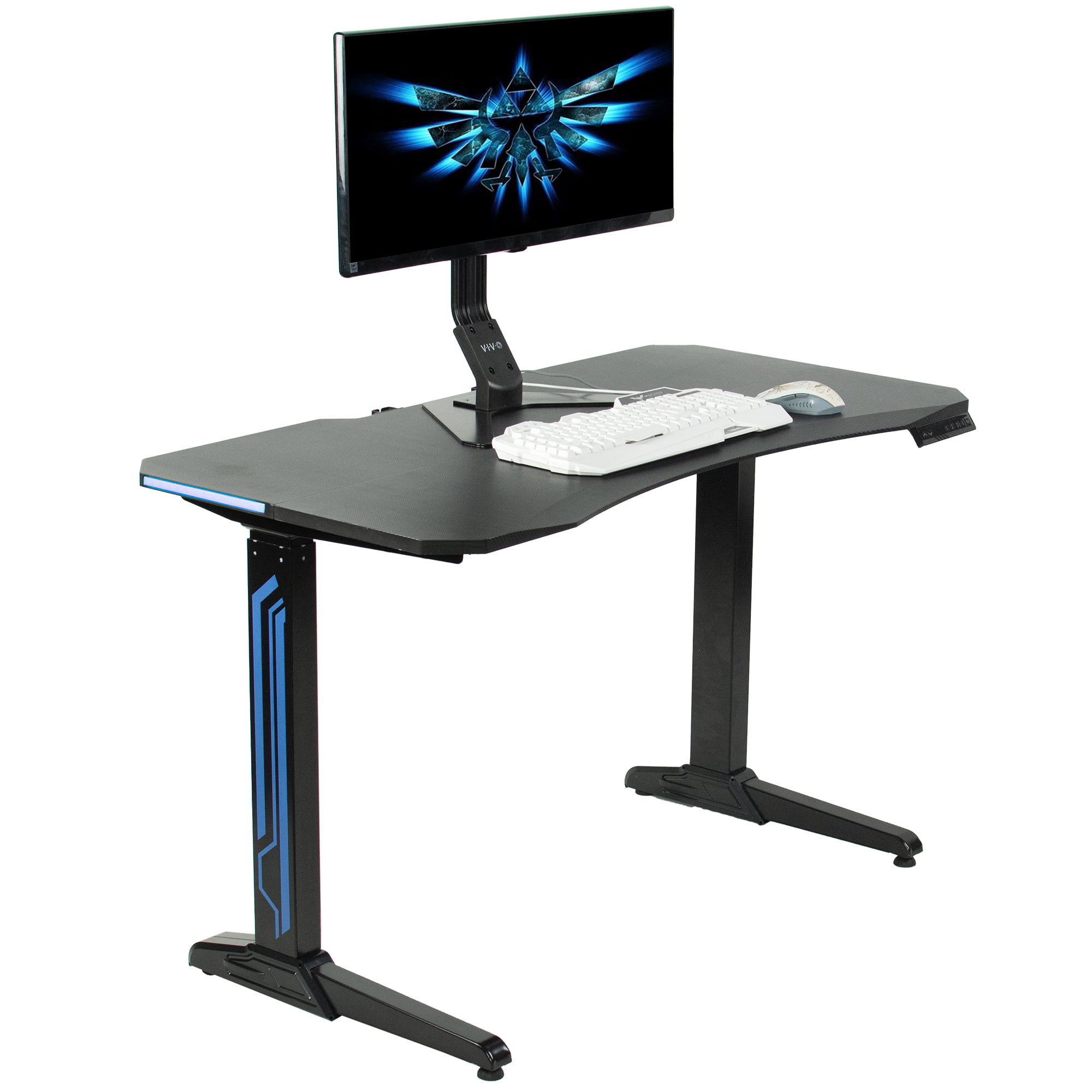 Curved Height Of Gaming Desk for Streaming