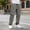 Gray, variant on Men Cargo Long Pants Adjusted Waist Drawstring Angle Pockets Casual Bottom Wear