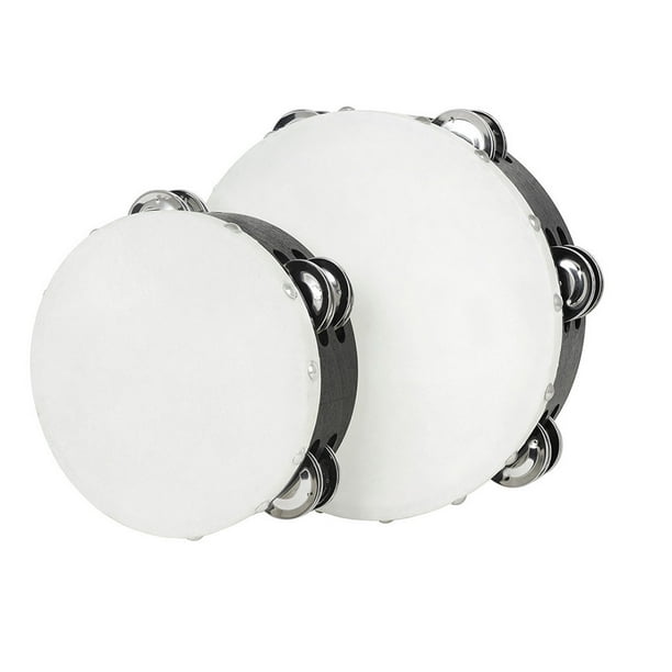 Goriertaly 2 Pieces Hand Bell Drum Double Row Musical Instrument Music