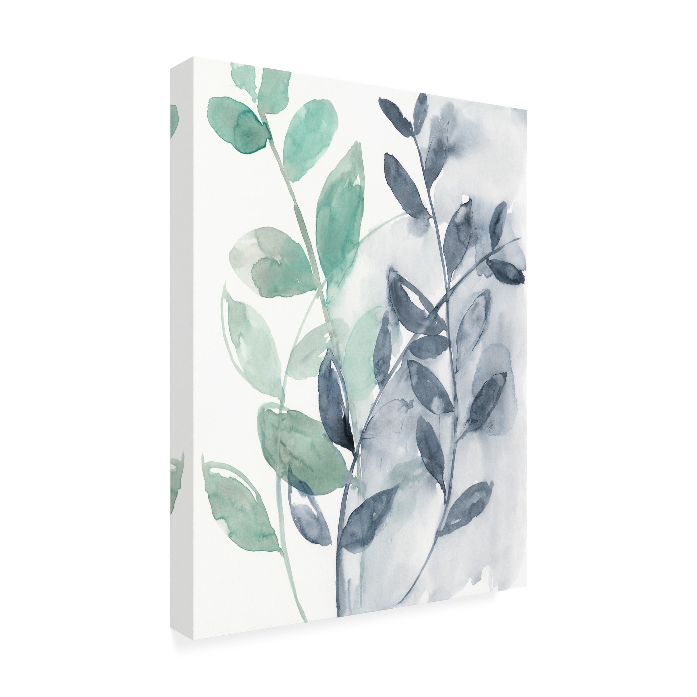 Jennifer Goldberger 'Water Flow Leaves I' Canvas Art