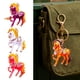thumbnail image 2 of Llavero de caballo con brillantes diamantes de imitación incrustados, llavero decorativo de buena suerte, accesorio festivo., 2 of 8