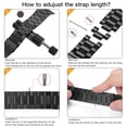 thumbnail image 3 of ZYX Slim Stainless Steel Band for Apple Watch, Women's 14mm Thin Metal Strap with Tool, Black, 38mm/40mm/41mm/42mm(Series 10 11), 3 of 7