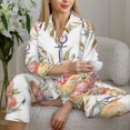 thumbnail image 6 of Pajamas for Women Sets, floral bouquets anchor aesthetic Lounge Sets Long Sleeve Button Down Night Shirts Sleepwear Pjs, 6 of 6