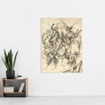 thumbnail image 2 of Schongauer Temptation Saint Anthony Engraving Extra Large Art Print Wall Mural Poster Premium XL, 2 of 3