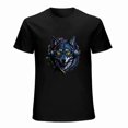 thumbnail image 1 of Wolf T-shirt Wolf Unisex T-shirt Unisex tees Casual Cotton Colorful Printing, 1 of 5