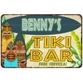 thumbnail image 1 of Benny's TIKI BAR Island Sign Metal Wall Decor 8 x 12 High Gloss Metal 208120058042, 1 of 1
