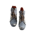 thumbnail image 4 of TMA EYES Lace Up Newspaper Print Leather Women's Ankle Boots, 4 of 8