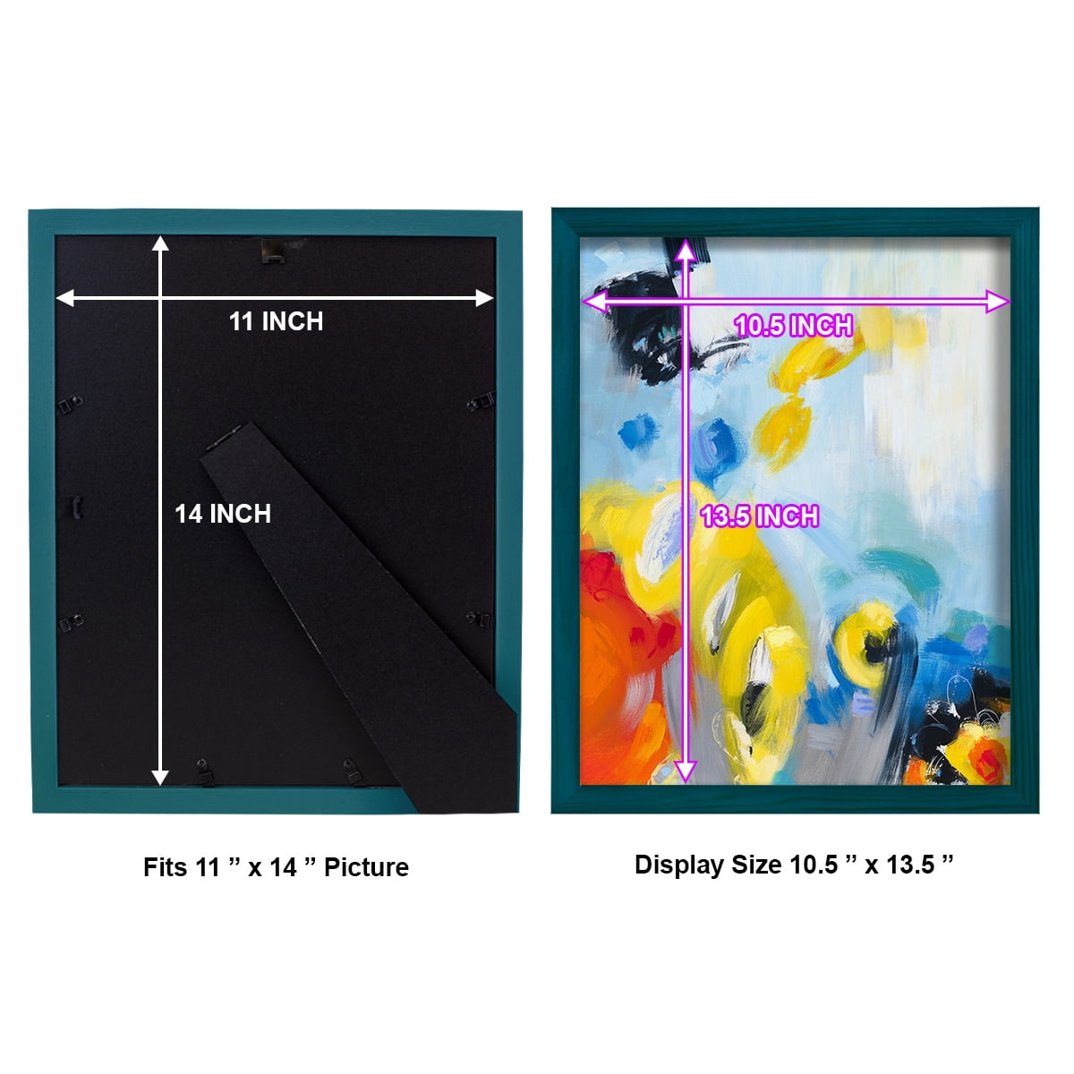 In the Loop III -Framed Print w/glass-Ocean Blue