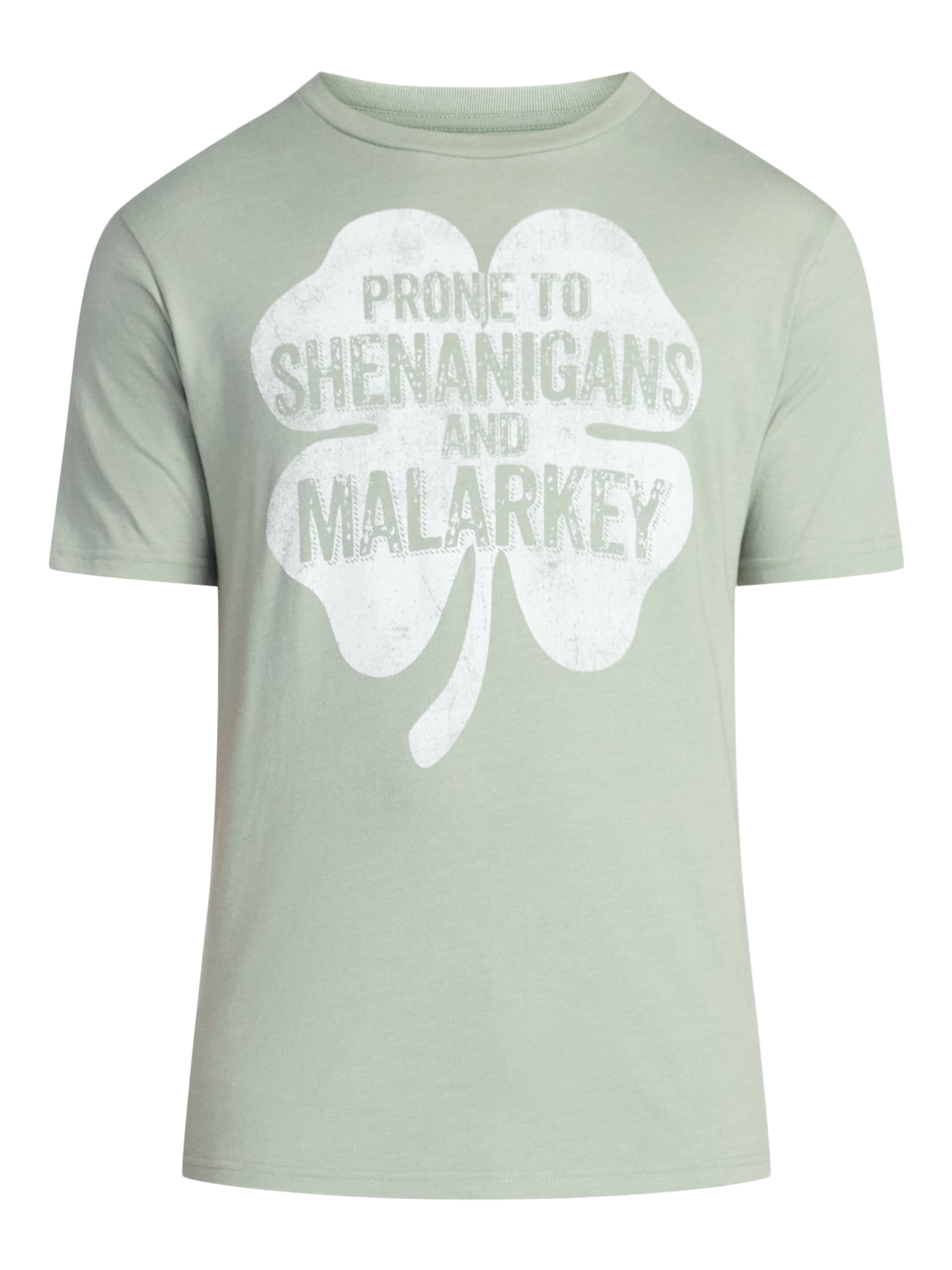 Saint Patrick's Day Men's 4 Leafy Malarkey Graphic Tee by Way to Celebrate, Sizes XS-5XL