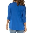 thumbnail image 2 of Women's Royal Kansas Jayhawks Tamara Scoop Neck 3/4-Sleeve Top, 2 of 2