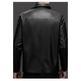 thumbnail image 6 of Xdegoge Men's Faux Leather Motorcycle Jacket Classic Zip Up Moto Biker Coat with Turn Down Collar Vintage PU Casual Outerwear for Fall Winter Daily Street Wear, 6 of 9