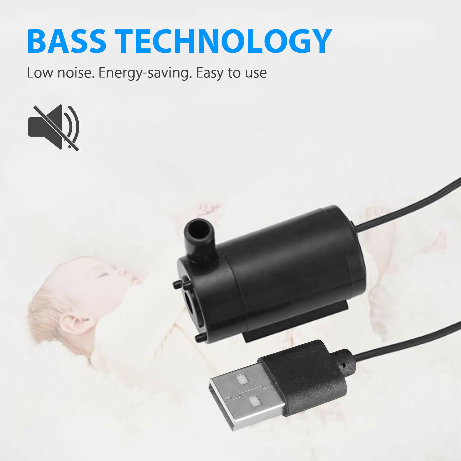 1/2pcs USB Mute Mini Water Pump Small Submersible 1M Cable 5V 1A Garden Watering