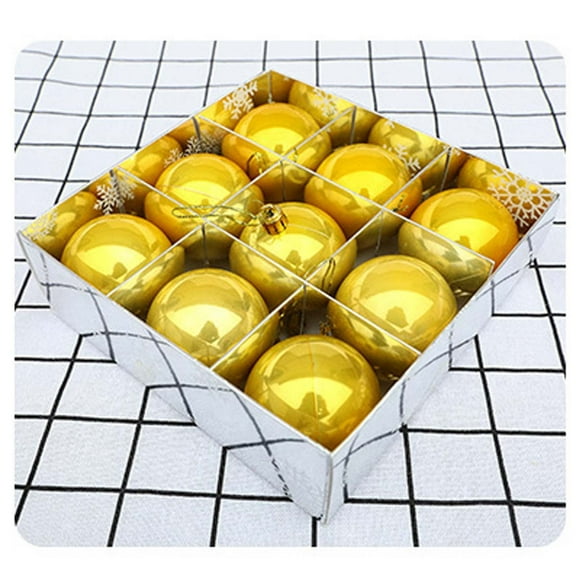 YOHAVEN 6pcs Christmas Pearl Gift Box Ornaments Hanging Tree Holiday Decorations for Home Party Shop Display Festive Xmas Decor Set