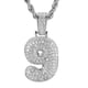 thumbnail image 3 of 18 Collar 0-9 Colgantes de Número Árabe Accesorios de Joyería de Hip-, 3 of 7