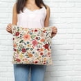 thumbnail image 2 of Watercolor Flowers Pillow Covers 16x16 Inch Decorative Throw Pillow Cover, Rustic Spring Floral Botanical Beige Sofa Pillowcases Accent Cushion Case Home Decor Bedroom Living Room, 2 of 6