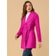 thumbnail image 3 of Abrigo De Invierno Midi Con Cinturón Y Un Solo Pecho Para Mujer Rosa caliente L, 3 of 6