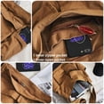 thumbnail image 3 of Bolso bandolera de lona tipo hobo para mujer y hombre, bolso de hombro, bolso de mano informal, 3 of 5