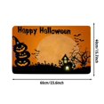 thumbnail image 2 of Halloween Doormat Non-Slip Rubber Doormat with Pumpkin, Witches, Cat, Spooky and Haunted House. Door Mat Outdoor and Indoor Use, 16x24 in Rug with Rubber Backing, 2 of 2