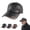 Black, variant on Womens Visor Hats CQXIDFH Windproof PU Leather Baseball Cap, Thick Fleece Warm Adjustable Outdoor Driving Headwear, Beanie Hat (Coffee, One Size)