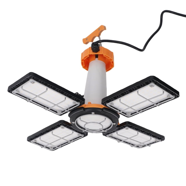 Luz De Trabajo LED, Iluminación Colgante De Aluminio Para El Lugar De Trabajo De 80W 5000K Con 4 Paneles Deformables Para Taller